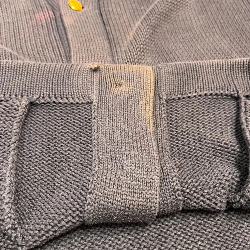 Polo Ralph Lauren Men's Vintage Blue Cardigan Sweater Size M Gold Buttons - Picture 11 of 13